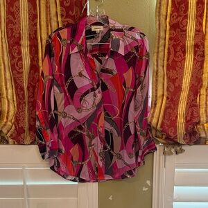 L'AGENCE Multicolor Patterned Blouse